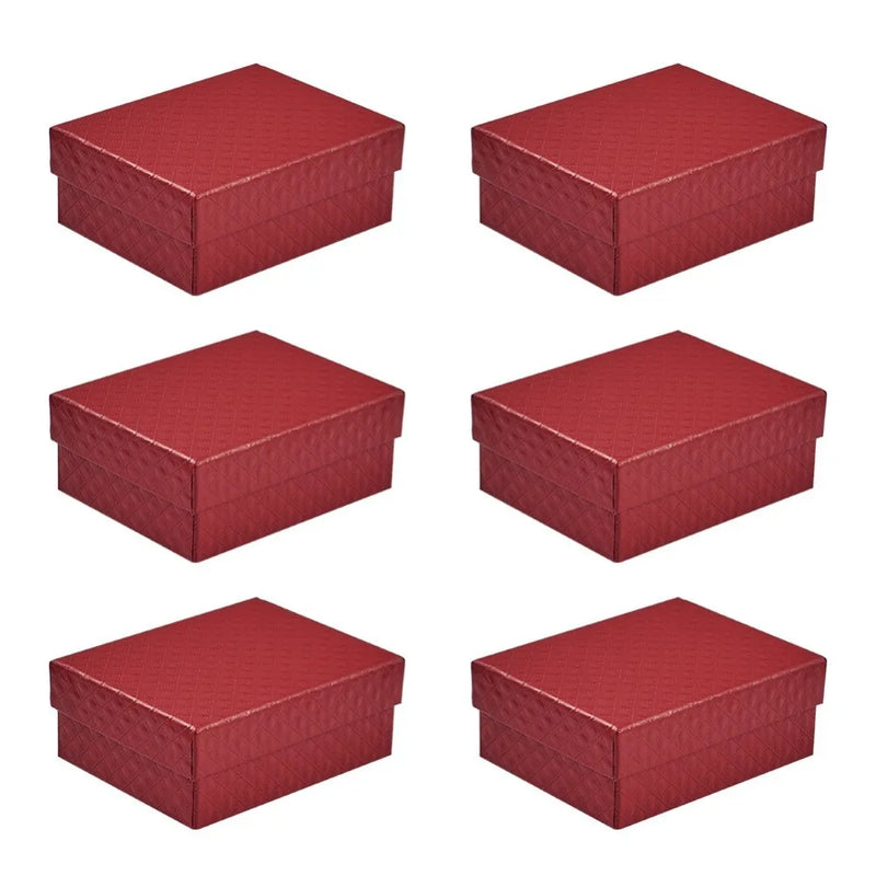 5pcs Red Cardboard Jewelry Gift Box Wedding Party Small Gift Box