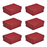 5pcs Red Cardboard Jewelry Gift Box Wedding Party Small Gift Box