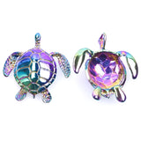 5pcs Rainbow Sea Turtle Charms 49x44mm for Jewelry Earring Crafts