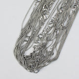 5pcs Silver Plated 1.2mm Snake Chain Necklaces for Women