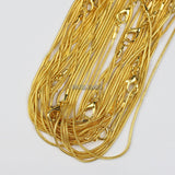 5pcs Silver Plated 1.2mm Snake Chain Necklaces for Women