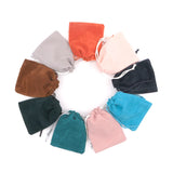 5pcs Small Velvet Bags 7x9 9x12cm Flocking Cloth Storage Bags