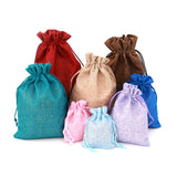 5pcs Small Jute Bags 10x14cm Drawstring Gift Wedding Favor Storage Bags
