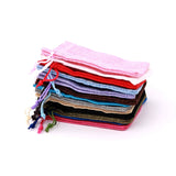 5pcs Small Jute Bags 10x14cm Drawstring Gift Wedding Favor Storage Bags