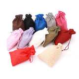 5pcs Small Jute Bags 10x14cm Drawstring Gift Wedding Favor Storage Bags