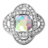 5pcs Snap Button Crystal Flower Rhinestone 18mm 20mm Metal Jewelry Fit Bracelet