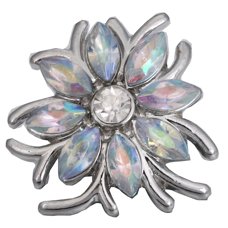 5pcs Rhinestone 18MM Snap Buttons for Snap Jewelry Charms