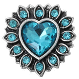 5pcs Sky Rhinestone Owl Cross Flower Snap Buttons 18mm Snaps