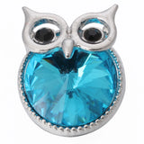 5pcs Sky Rhinestone Owl Cross Flower Snap Buttons 18mm Snaps
