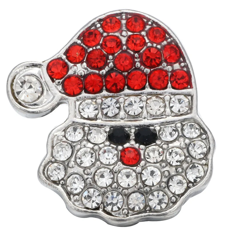 5pcs Christmas Snowman Snap Buttons for 18mm Snap Bracelet Necklace