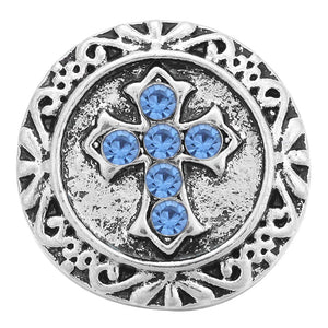 5pcs Snap Jewelry 18mm Light Rhinestone Flower Snap Buttons