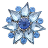 5pcs Snap Jewelry 18mm Light Rhinestone Flower Snap Buttons