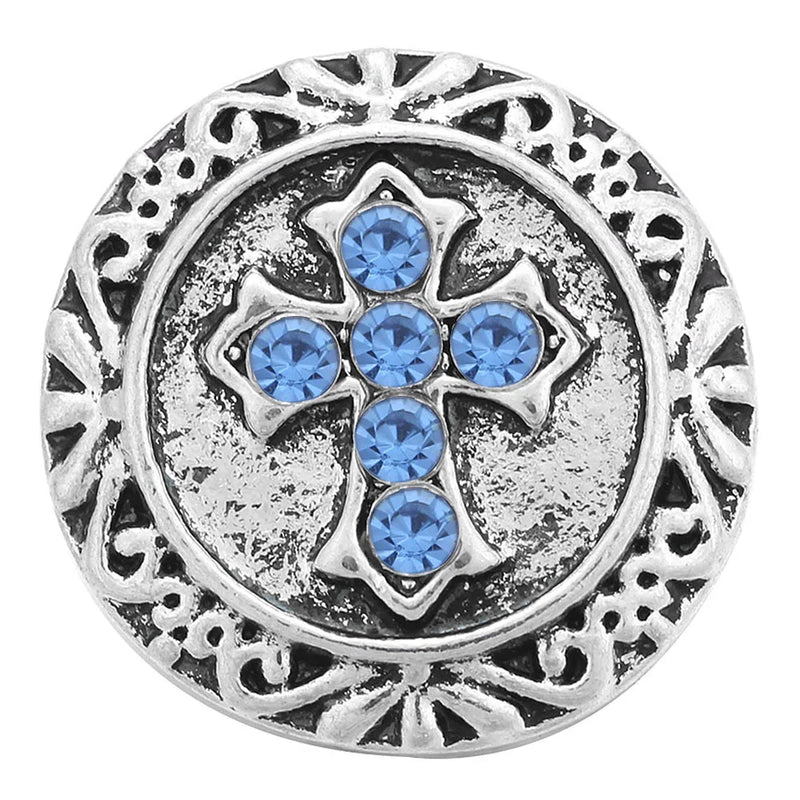 5pcs Snap Jewelry 18mm Light Rhinestone Flower Snap Buttons