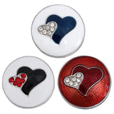 5pcs Snap Jewelry 18mm Snap Buttons Rhinestone Low Heart Dog Paw