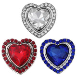 5pcs Snap Jewelry 18mm Snap Buttons Rhinestone Low Heart Dog Paw