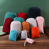 5pcs Velvet Drawstring Bags Wedding Favor Pouches Logo Print