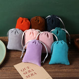 5pcs Velvet Drawstring Bags Wedding Favor Pouches Logo Print
