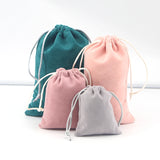 5pcs Velvet Drawstring Bags Wedding Favor Pouches Logo Print