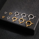 5pcs Stainless Steel Spring Ring Clasp w/ Jump Ring for Jewelry DIY