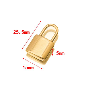 5pcs Stainless Steel Heart Lock Key Charms Couple Neck Pendants