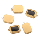 5pcs Stainless Steel 18K Simplicity Charms for DIY Jewelry