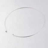 5pcs Stainless Steel 1mm Wire Necklace Circle Torques Collar Choker