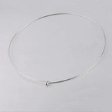 5pcs Stainless Steel 1mm Wire Necklace Circle Torques Collar Choker