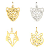 5pcs Stainless Steel Animal Charms for DIY Jewelry Making