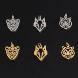 5pcs Stainless Steel Animal Charms for DIY Jewelry Making