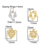 5pcs Stainless Steel Animal Charms for DIY Jewelry Making