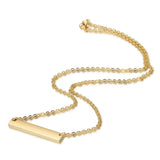 Stainless Steel Blank Bar Necklaces 5pcs