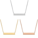Stainless Steel Blank Bar Necklaces 5pcs