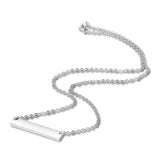 Stainless Steel Blank Bar Necklaces 5pcs
