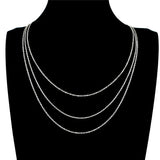 5pcs Stainless Steel Chains Rainbow/Silver Link Necklace Jewelry Making