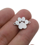 5pcs Stainless Steel Bear Dog Paw Charms Jewelry Findings
