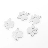 5pcs Stainless Steel Bear Dog Paw Charms Jewelry Findings