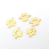 5pcs Stainless Steel Bear Dog Paw Charms Jewelry Findings