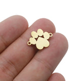 5pcs Stainless Steel Bear Dog Paw Charms Jewelry Findings