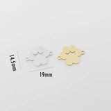 5pcs Stainless Steel Bear Dog Paw Charms Jewelry Findings