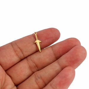 5pcs Stainless Steel Sword Dagger Charms 20x7mm Pendants DIY Jewelry