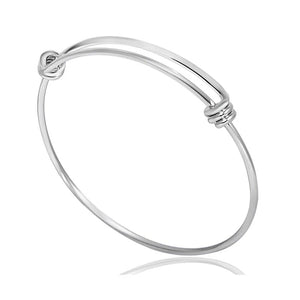 5pcs Stainless Steel DIY Charm Bangle 65mm Supplies Adjustable Wire Bangle