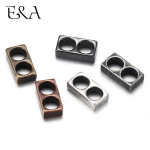5pcs Stainless Steel Double Hole 5mm Spacer Beads for DIY Jewelry Making