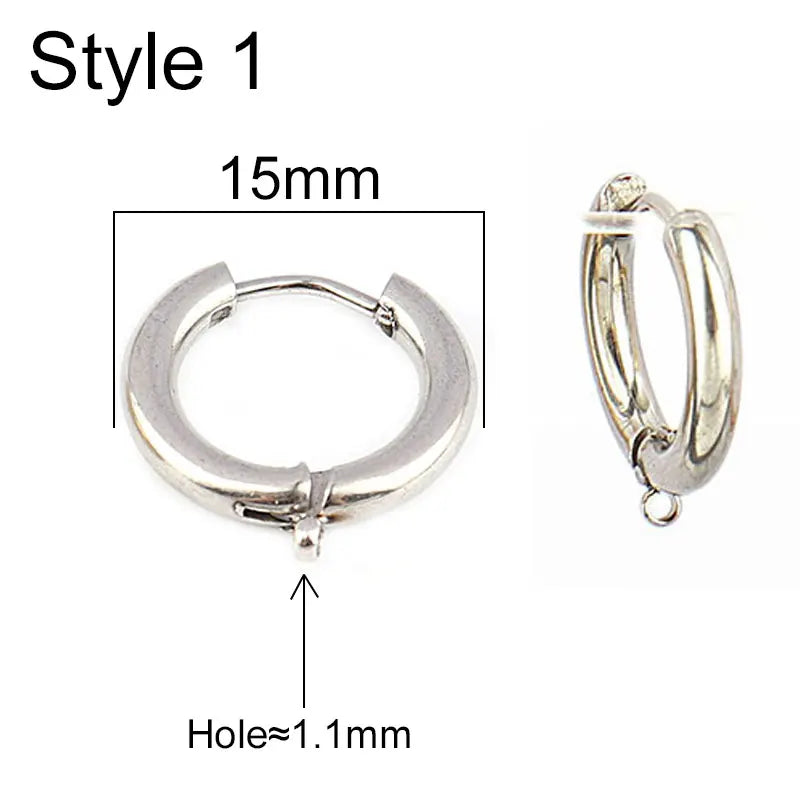 5pcs Stainless Steel Ear Hoop Earring Hooks French Earrings DIY Jewelry Making