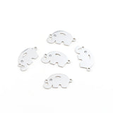 5pcs Elephant Zircon Eye Bracelets Charm Pendants DIY Charms Accessories