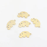 5pcs Elephant Zircon Eye Bracelets Charm Pendants DIY Charms Accessories