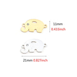 5pcs Elephant Zircon Eye Bracelets Charm Pendants DIY Charms Accessories