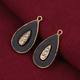 5pcs Stainless Steel Enamel Drop Charms for DIY Jewelry Making