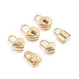 5pcs Stainless Steel Lock Key Charms Couple Love Pendants Diy Hip Hop Jewelry
