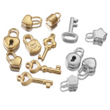 5pcs Stainless Steel Key Charms Couple Love Pendants Diy Jewelry Makings