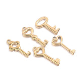 5pcs Stainless Steel Lock Key Charms Couple Love Pendants Diy Hip Hop Jewelry